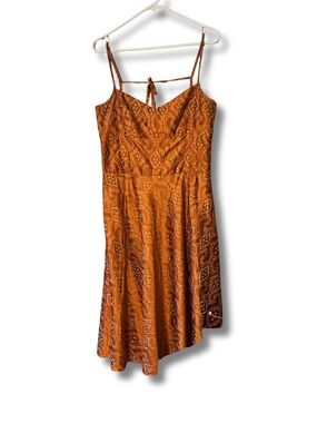 Banana Republic Y2K orange silk midi dress